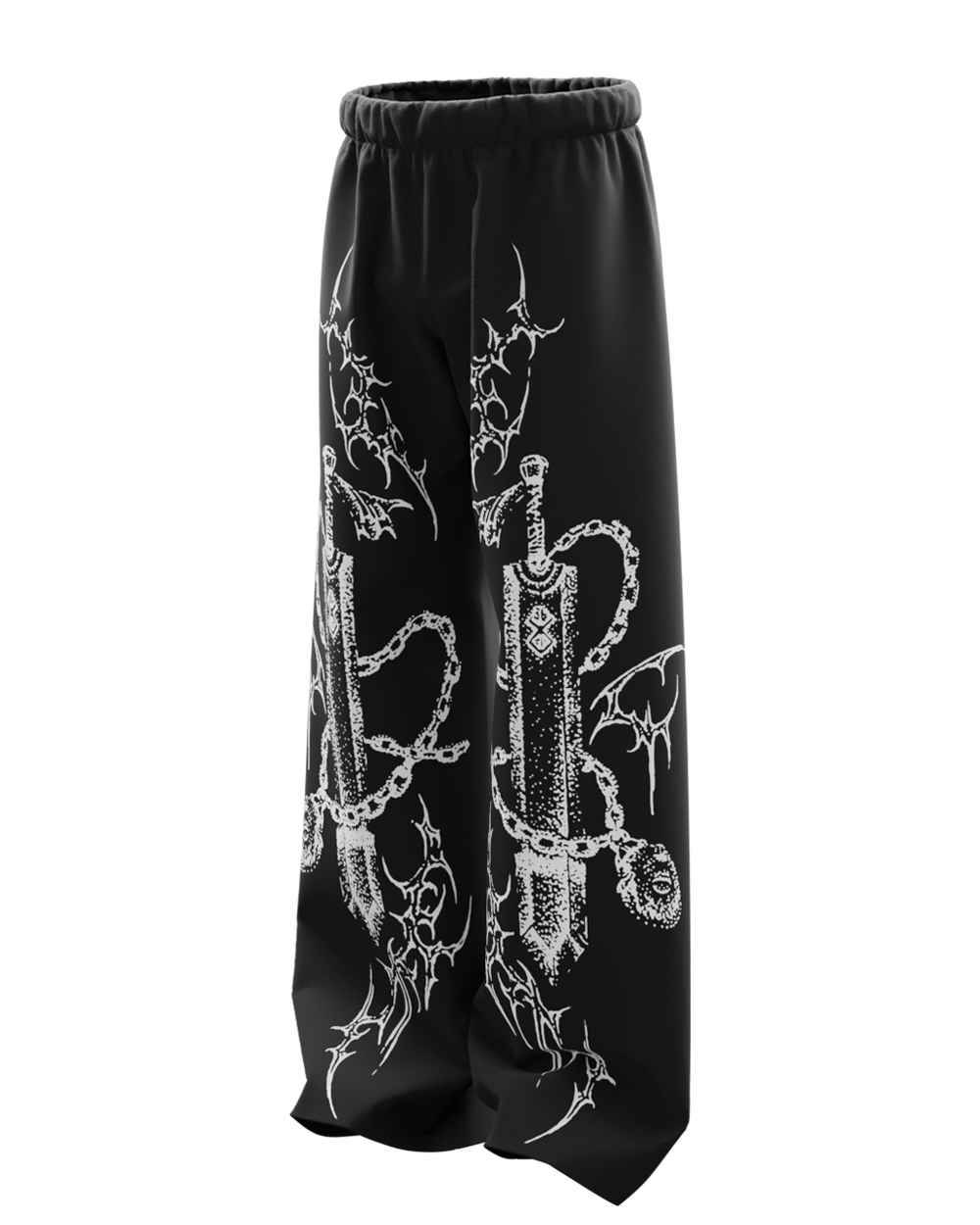 BLACK TOJI STRAIGHT FIT BAGGY PANTS