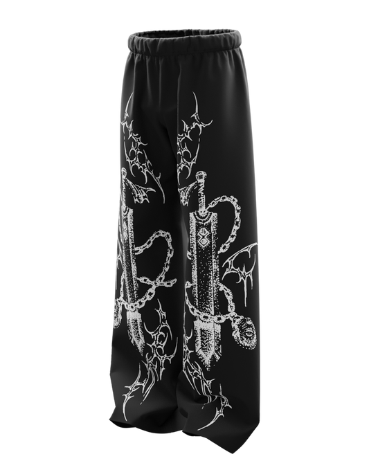 BLACK TOJI  STRAIGHT FIT BAGGY PANTS