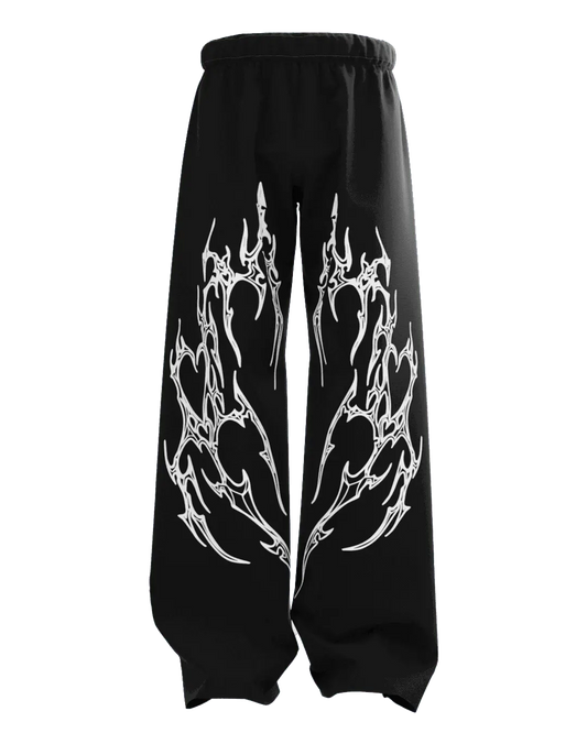 BEXOR BLACK UNISEX STRAIGHT FIT BAGGY PANTS