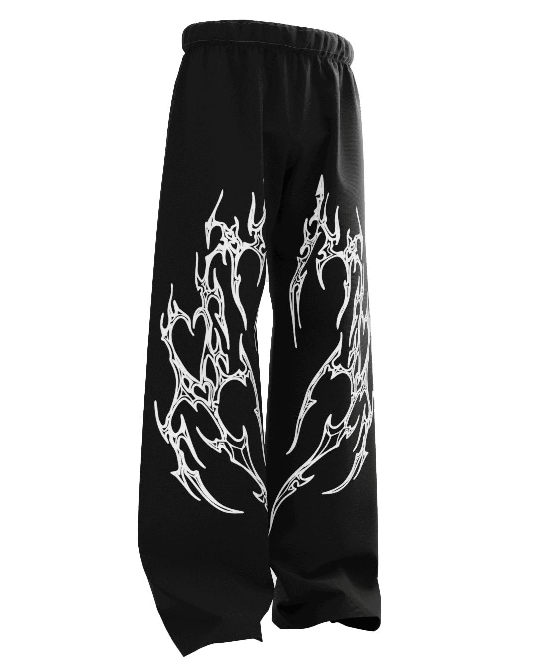 BEXOR BLACK UNISEX STRAIGHT FIT BAGGY PANTS