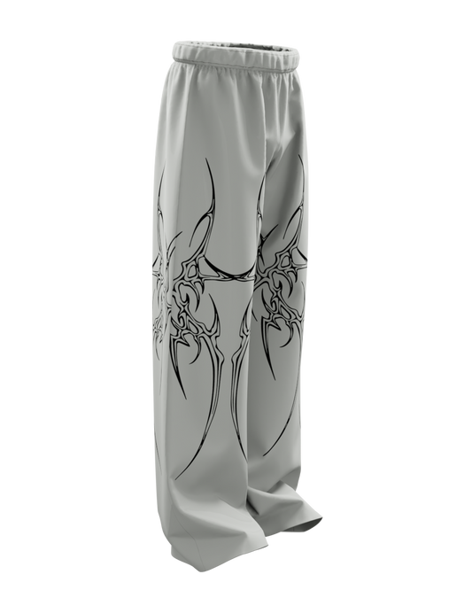 GREY MUTATION UNISEX STRAIGHT FIT BAGGY PANTS