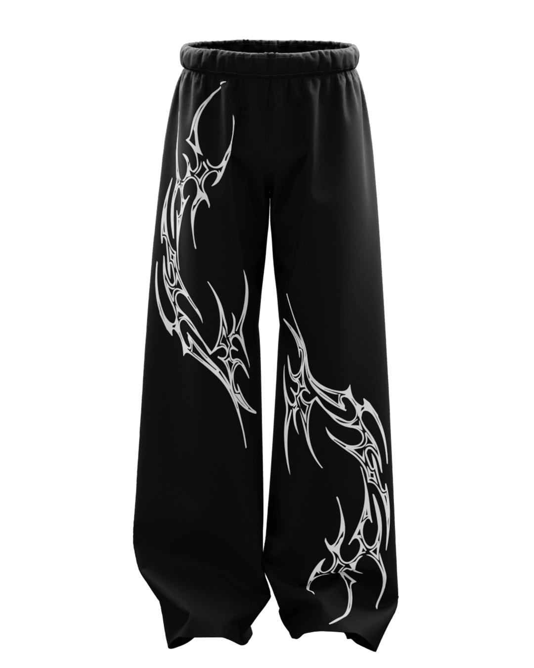 RAUDRA BLACK STRAIGHT FIT BAGGY PANTS