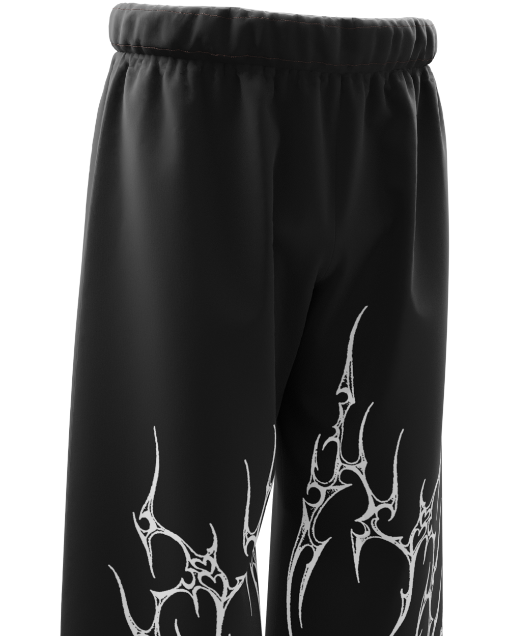 BEXOR BLACK UNISEX STRAIGHT FIT BAGGY PANTS