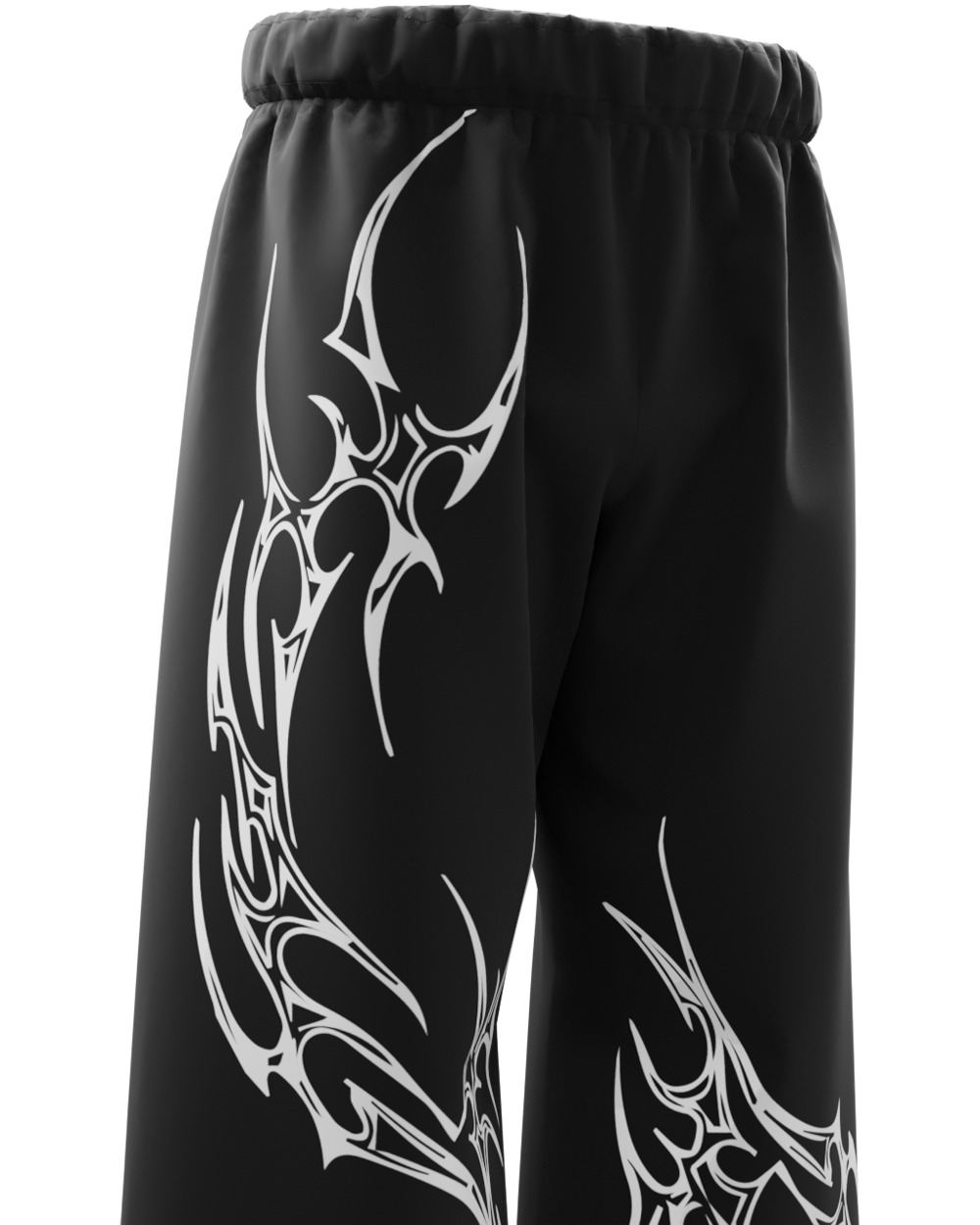 RAUDRA BLACK STRAIGHT FIT BAGGY PANTS