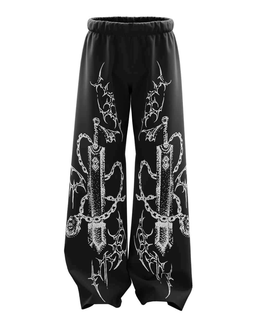 BLACK TOJI STRAIGHT FIT BAGGY PANTS
