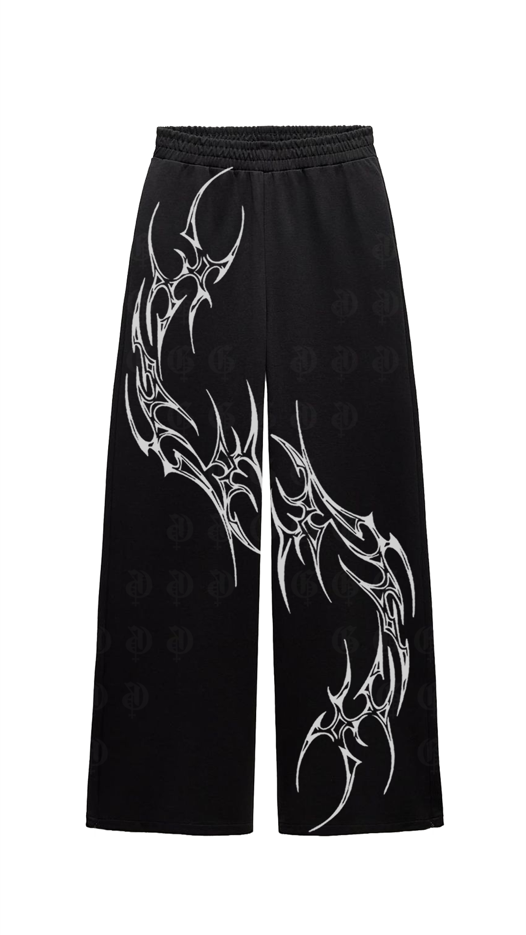 RAUDRA BLACK STRAIGHT FIT BAGGY PANTS