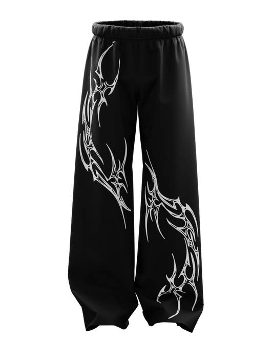 RAUDRA BLACK  STRAIGHT FIT BAGGY PANTS