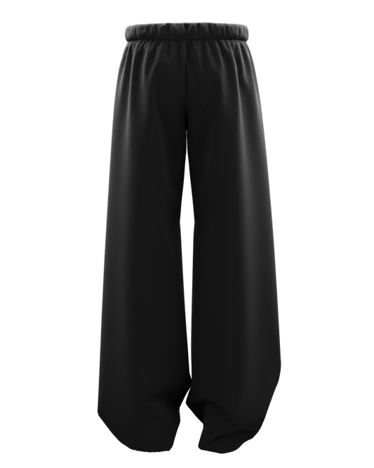 RAUDRA BLACK  STRAIGHT FIT BAGGY PANTS